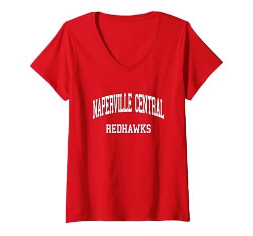 Damen Naperville Central High School HS Naperville IL Retrosport T-Shirt mit V-Ausschnitt von Naperville Central High School T-Shirts & Gifts