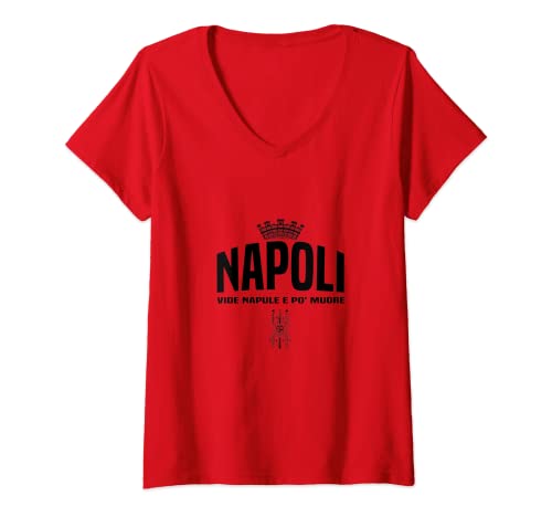 Damen Napoli Shirt – Vide Napule e Po' Muore Neapel Italien Trikot T-Shirt mit V-Ausschnitt Damen Napoli Shirt – Vide Napule e Po' Muore Neapel Italien Trikot T-Shirt mit V-Ausschnitt von Napoli Custom