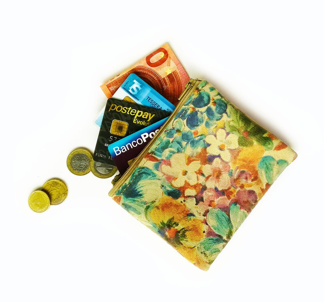 Florale Lederne Karten - Und Münzbörse, Mutter Geschenkidee Florale Lederne Karten - Und Münzbörse, Mutter Geschenkidee von Napolilab