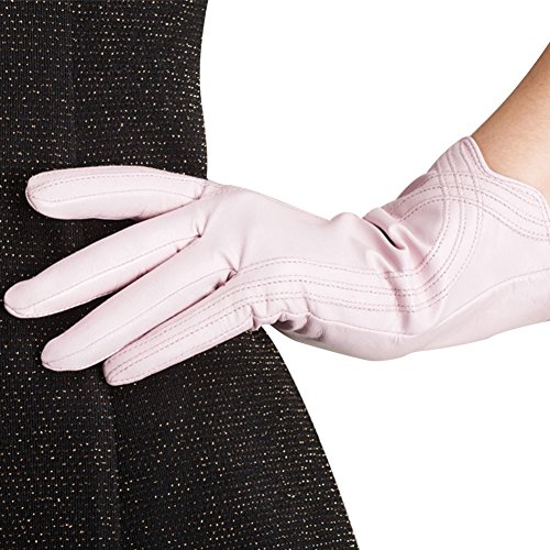 Nappaglo Damen Lederhandschuhe Winter Touchscreen Lammfell Elegant Echtleder Warm Handschuhe Outdoor von Nappaglo