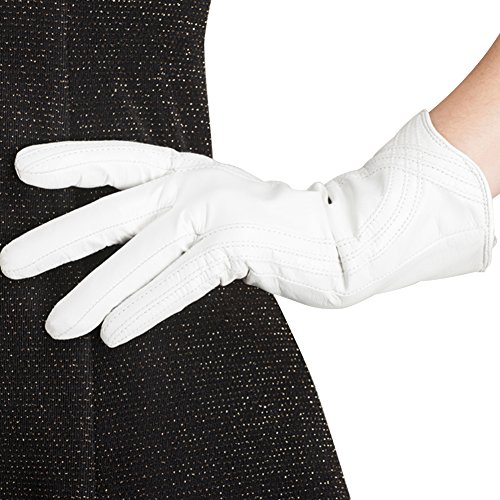 Nappaglo Damen Lederhandschuhe Winter Touchscreen Lammfell Elegant Echtleder Warm Handschuhe Outdoor von Nappaglo
