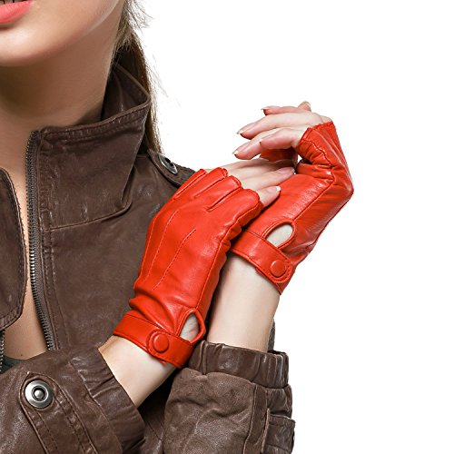 Damen Accessoires Handschuhe Manokhi Leder Fingerlose Handschuhe in Rot 