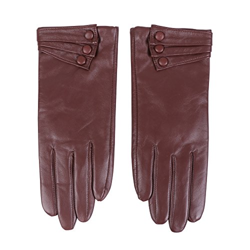 Nappaglo Damen Touchscreen Leder Handschuhe klassische Lederhandschuhe Italienisches Lammfell Winter Warm Handschuhe (Non-Touchscreen) von Nappaglo