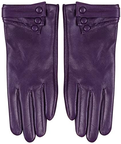 Nappaglo Damen Touchscreen Leder Handschuhe klassische Lederhandschuhe Italienisches Lammfell Winter Warm Handschuhe (Touchscreen) von Nappaglo