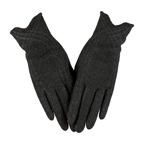 Nappaglo Winter Handschuhe Damen Warm Fleece Innenfutter Outdoor Fahren Handschuhe (Large, Schwarz) von Nappaglo