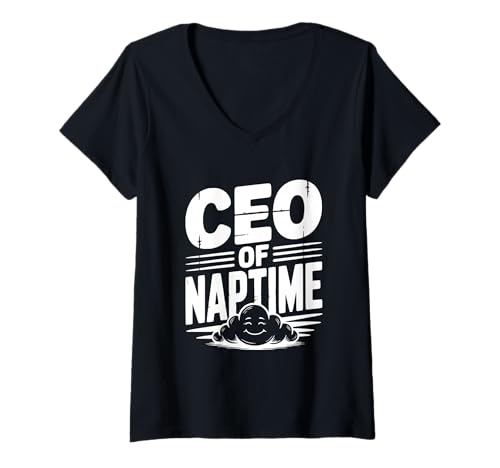 Damen CEO von Naptime: The Ultimate Nap Champion T-Shirt mit V-Ausschnitt Damen CEO von Naptime: The Ultimate Nap Champion T-Shirt mit V-Ausschnitt von Naptime Enthusiasts United - Dream Big, Nap Hard
