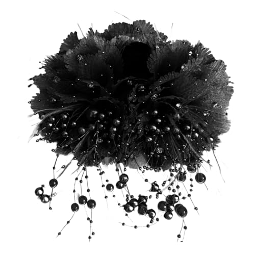 Blumenhaarclip für Frauen, künstliche Blumenhaarclip - Perlen Tassels Bud Haarnadel Nicht-Schlupf-Barrette - Gefälschte Boho -Pins Kopfschmuck, Frisuren für Frauen Mädchen von Naqqios