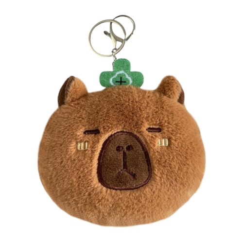 Capybara -Münzhalter - Niedliche Capybara Plüsch, Kleine Münzbeutel | Süße Gefüllte Tiertüte, Capybara Stoffed Animal Tasche, Capybara Keychain Key Ringhalter Clip, Handbeutelmünze Für Frauen von Naqqios