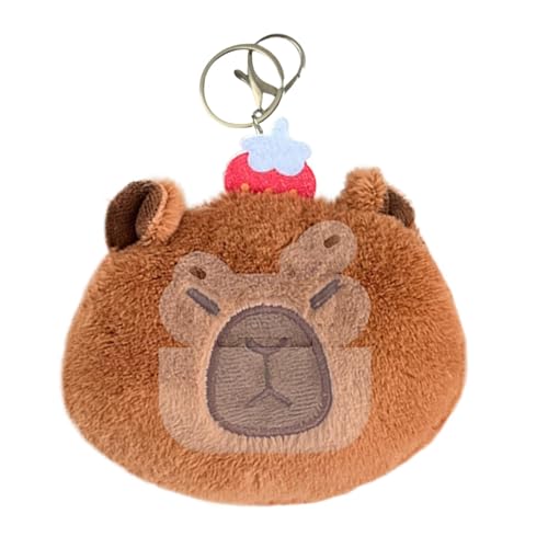 Capybara Plush -Geldbörse - Capybara Coin -Geldbörse, Niedliche Lustige Capybara Plüschabrechnung | Multifunktionaler Münzbeutel, Entzückender Capybara -Schlüsselbundschlüsselringhalter von Naqqios