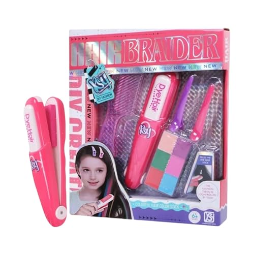 Haarfärbe-Spielset für Kinder, Haarfärbe-Set für Kinder, Hair Chalk temporäres Haarfärbe-Set Waschbares Haar Färben Simuliertes Haar Make-up mit Spiel von Naqqios