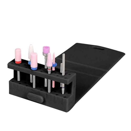 Nagelbits Speicher - Polierbit Organizer, Tragbarer Nagelbohrerlager | Professioneller Maniküre -Bohrhalter, Nagelwerkzeug -Display -Rack, Faltbare Poliermaniküre -Bohrer -Bits -Halter Für Salon von Naqqios