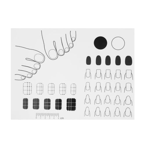 Nagelmatte für Nail Tech – Silikon-Nageltisch-Pads Maniküre-Schutz – professionelles Nagellack-Übungspad, Stempelmatte, Nagelaufkleber-Anleitung für Mädchen von Naqqios