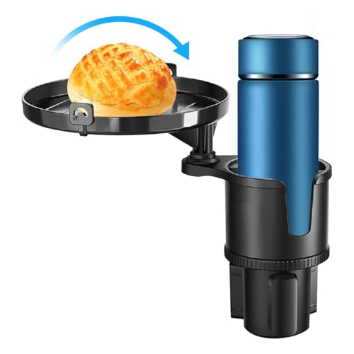 Naqqios Auto-Getränkehalter-Adapter – Auto-Getränkehalter-Tablett | 2-in-1-Getränkeständer, Multifunktionaler Auto-Getränkehalter-Einsatz-Organizer, Kompatibel Mit Flaschen, Getränkebechern Für Das von Naqqios
