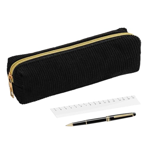 Naqqios Großes Fassungsvermögen Federmäppchen | Ästhetisches Federmäppchen - Einfarbig Cordstoff Schultasche Großes Fassungsvermögen Für Stifte Radiergummi Lineal Mädchen von Naqqios