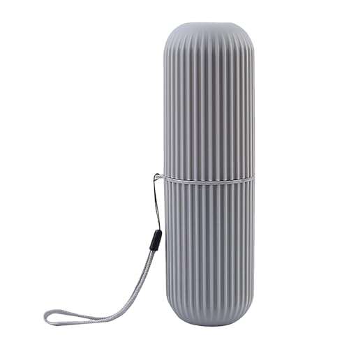 Reise-Zahnbürsten-Etui – Zahnbürstenetui, Zahnbürsten-Tragetasche | Reiseetui für Zahnpasta und Zahnbürste, Staubschutz, Becher-Organizer, grau, Se référer au descriptif, Siehe Beschreibung von Naqqios