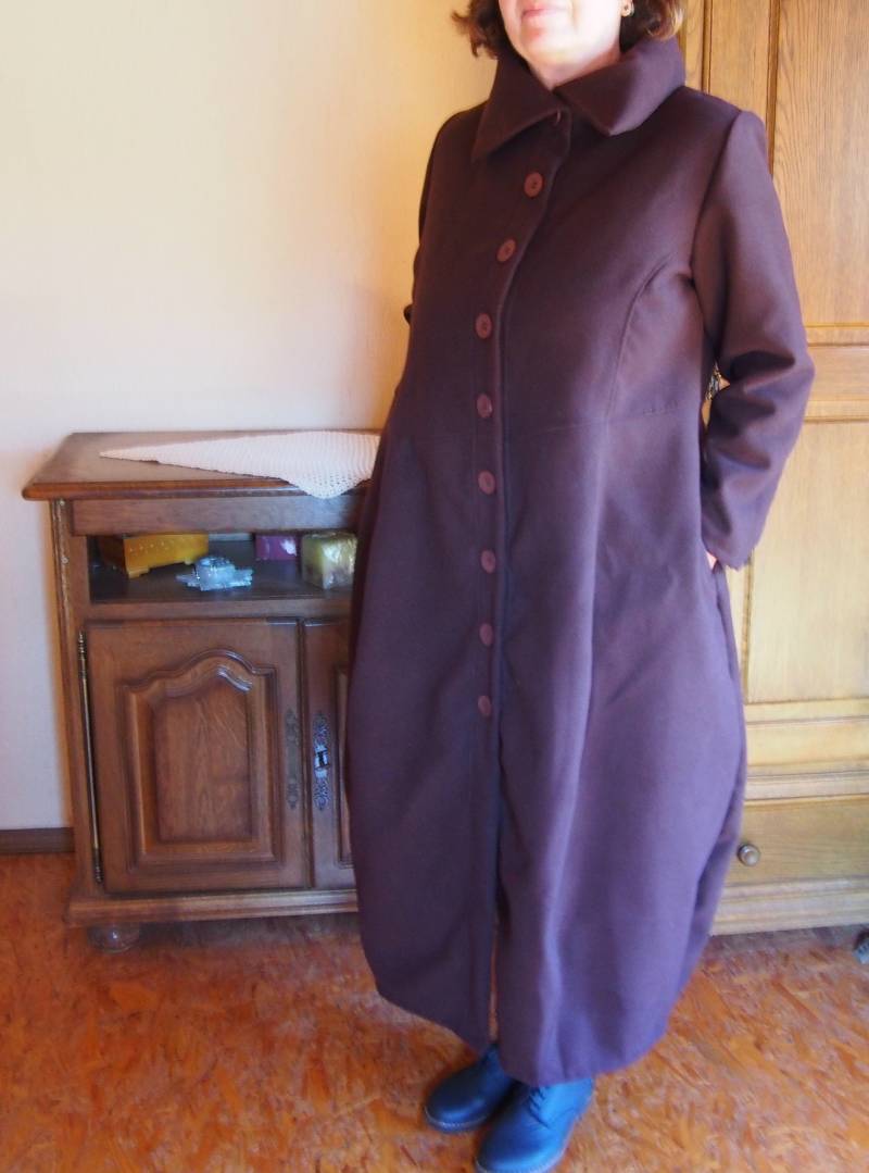 Braune Kaschmir Wolle Mantel - Oversized Gothic Winterjacke von Nara65