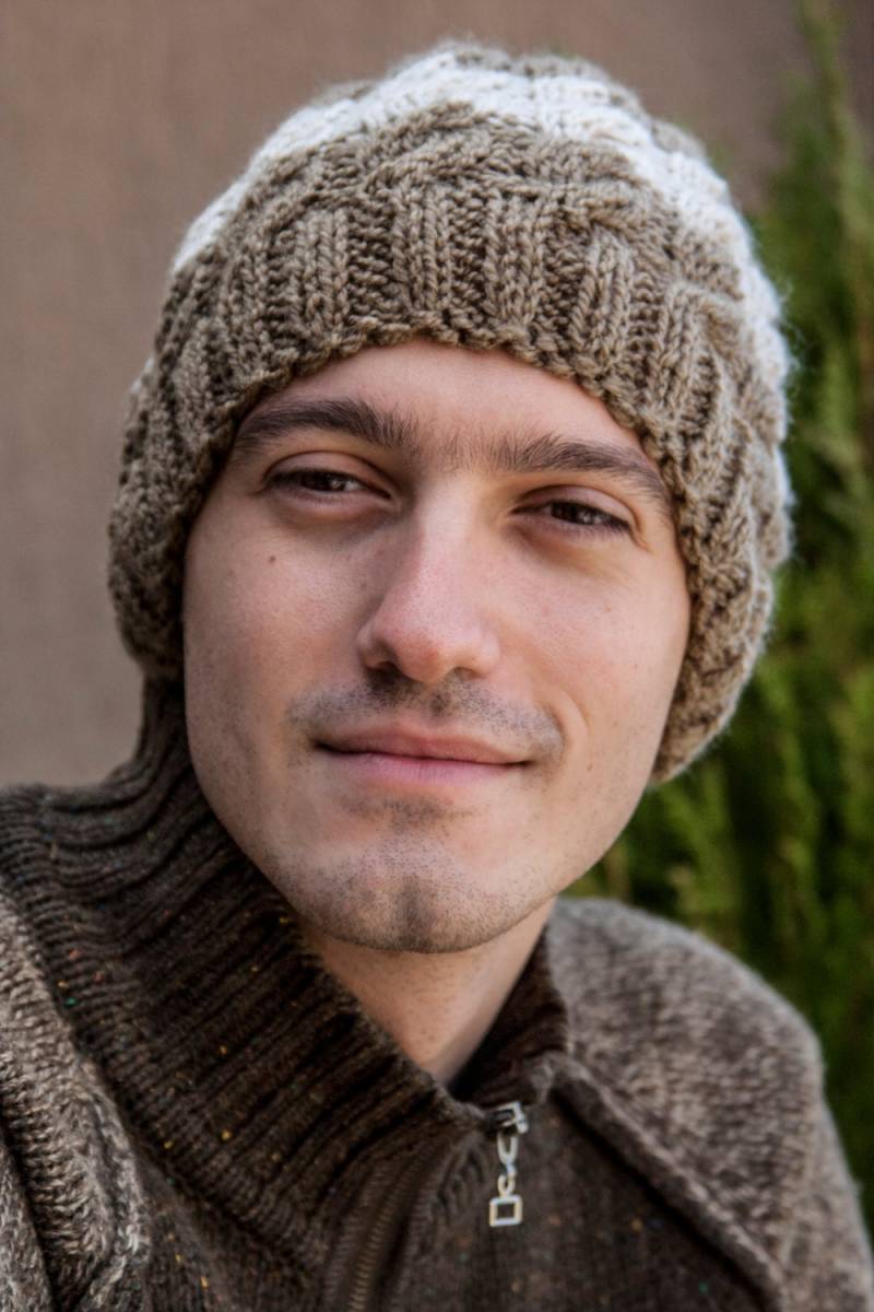 Gestrickte Herren Streifen Mütze Unisex Strick Slouch Hat von Nara65