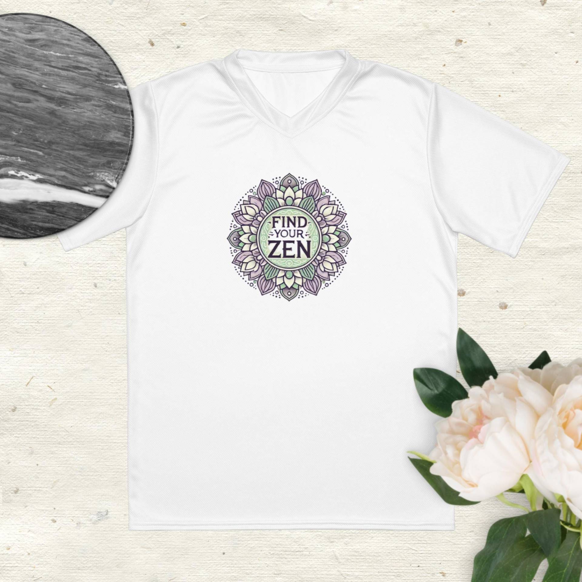 Recyceltes Unisex-Trikot Mit Allover-Druck "Find Your Zen" von NaransFunShop