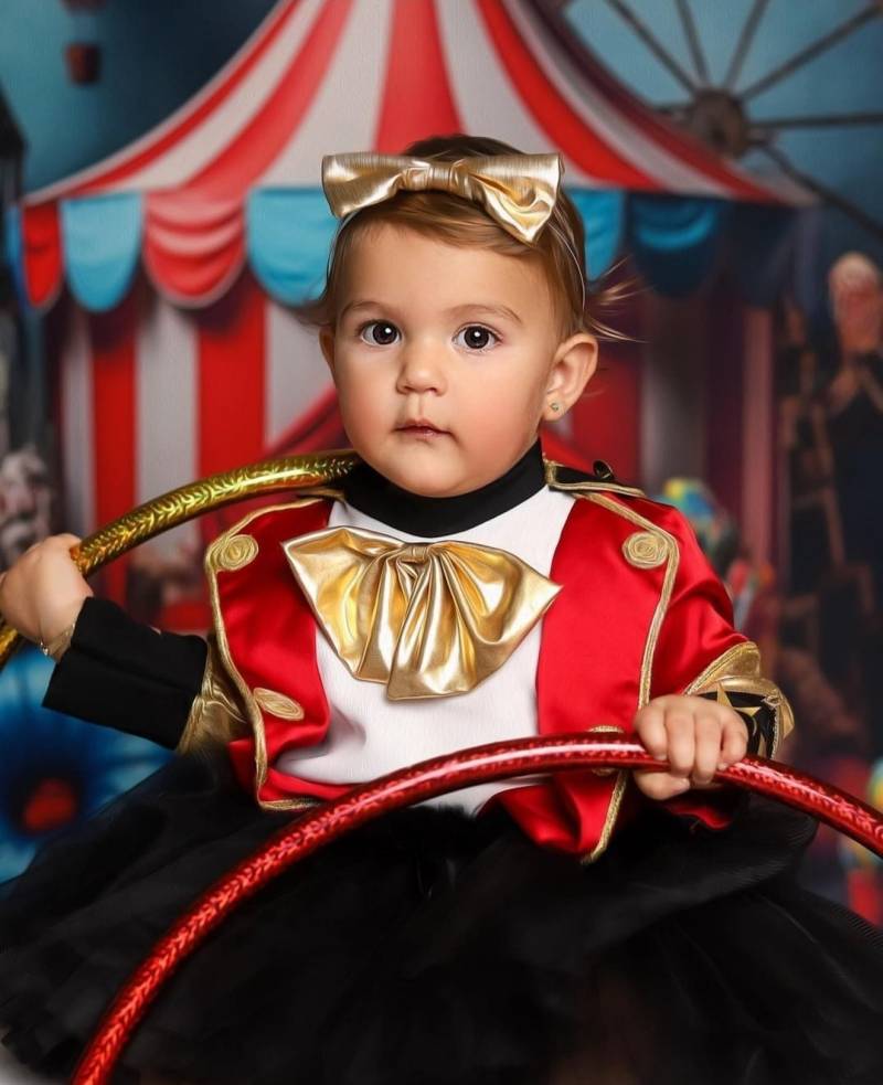 Einzigartiges Zirkus Mädchen Kostüm, Handgefertigtes Theater Kostüm Für Mädchen, Rot Und Schwarz Baby von Nardress