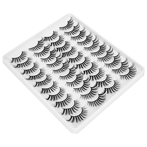 20 Paar Falsche Wimpern, Make-up Falsche Wimpern Dreidimensionale Lockige Falsche Wimpern Lange Falsche Wimpern für Frauen Mädchen Make-up(MC-18) von Naroote