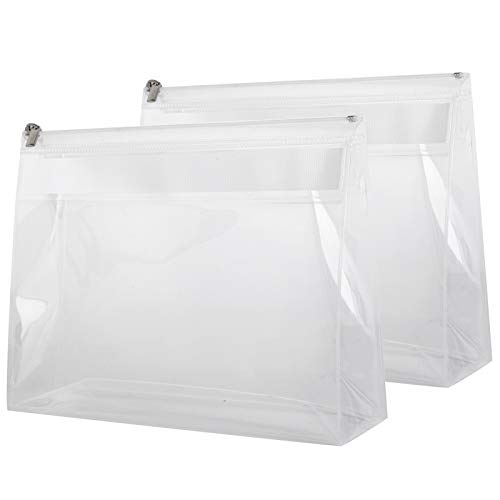 EVA Make-up-Tasche, praktische Make-up 2-teilige tragbare Organizer-Kosmetiktasche für transparente Mehrzweck-Kosmetiktasche mit Reißverschluss Kosmetik-Aufbewahrungstasche von Naroote