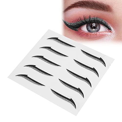 Eyeliner-Aufkleber, Eyeliner-Klebeband, Lidschatten-Aufkleber, Bunt, Wiederverwendbar, Wasserfest, Selbstklebend, Eyeliner-Aufkleber für Hochzeiten, Tanzpartys (SILVER) von Naroote