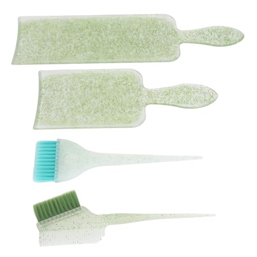 Haarfärbebrett-Set, Multifunktions-Haarfärbepinsel-Set, Professionell, 4-teilig, für Mädchen-Schönheitssalon (GREEN) von Naroote