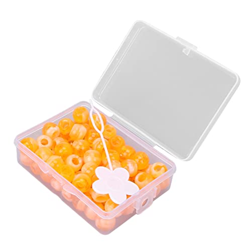 Haarperlen für Mädchen, Haarflechtperlen-Set, Haarringe mit Haarhakennadel und Aufbewahrungsbox, 74 Stück Dreadlock-Dekorationen aus Kunststoff und Harz für Haarstyling und von Naroote