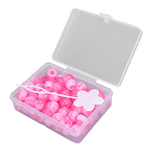 Haarperlen für Mädchen, Haarflechtperlen-Set, Haarringe mit Haarhakennadel und Aufbewahrungsbox, 74 Stück Dreadlock-Dekorationen aus Kunststoff und Harz für Haarstyling und von Naroote