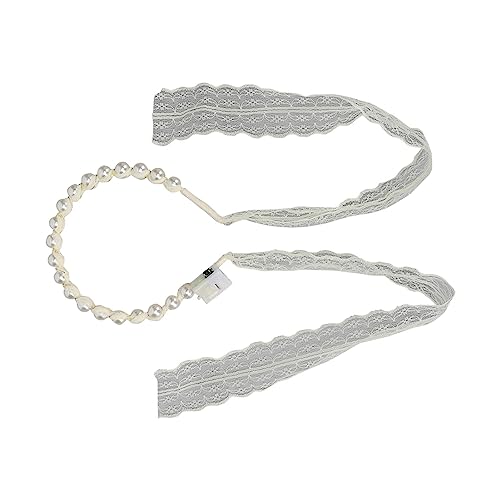 Leuchtende Haarband, sichere LED warmes Licht Flexible Mode Spitze Faux Perle Stirnband für Frauen Hochzeit von Naroote