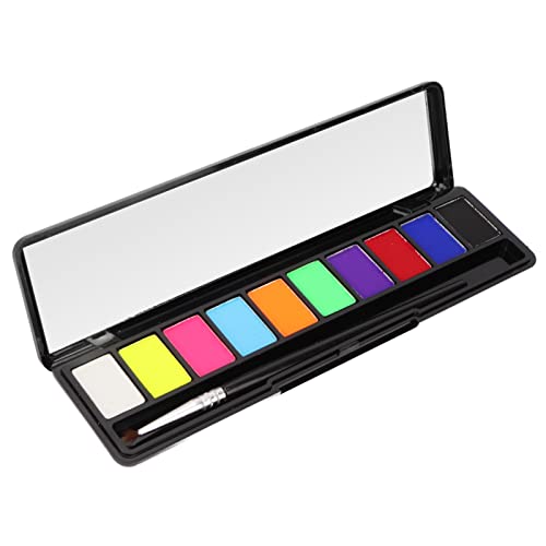 Make-up-Paletten-Set, Haltbarkeit, Feines Pulver, 10 Farben, Wasserdichtes Body-Art-Paletten-Set für Partys (01) von Naroote