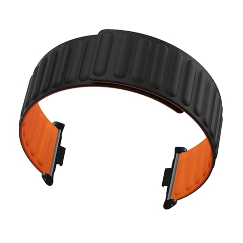 Naroote Aloy Magnet-Uhrenarmbänder, Sicherheit 2 Stück Magnet-Uhrenarmbänder für den Täglichen Gebrauch (schwarz und orange) von Naroote