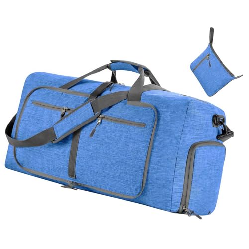 Naroote Fitnesstasche, Reisetasche Reisen Reisebühne Weekender Übernachtung Tasche Weekender Tasche mit Tragetaschen für Frauen Reisen über Nacht Reisetasche mit Toilettenbeutel (Blue) von Naroote
