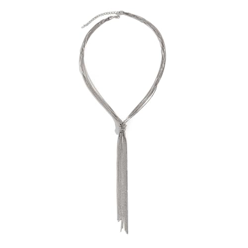Naroote Geflochtene Halskette, Kupfer-Quasten-Halskette, Temperament, Leicht für den Alltag (Freie Größe) von Naroote