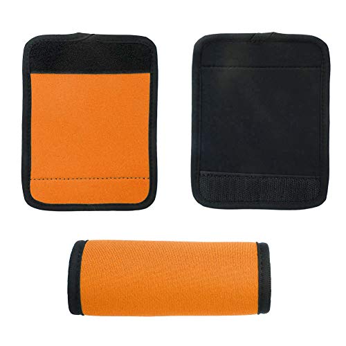 Naroote Gepäckgriff Ersatz, Gepäckgriff Wraps für Koffer Neopren mit Hochleistungsgepäckgriffe Wrap für Gepäckbox (Fluoreszierendes Orange) von Naroote
