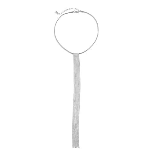 Naroote Halskette mit Quasten-Anhänger, Lichtbeständig, Leichte Geflochtene Halskette, Kupfer für den Täglichen Gebrauch für Frauen (Freie Größe) von Naroote