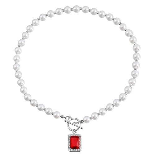 Naroote Perlenkette, Gefälschte Perlenkette, Elegant, Leicht, für den Täglichen Gebrauch auf Reisen (Freie Größe) von Naroote