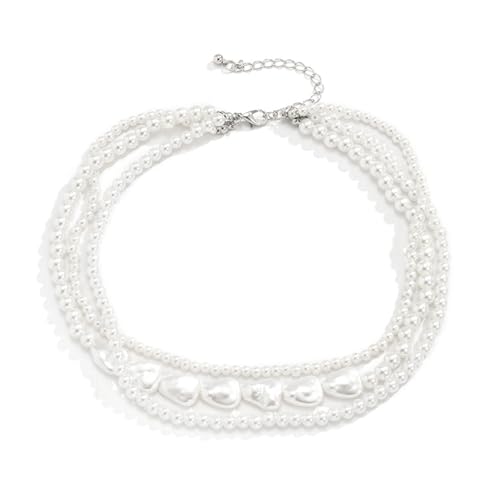 Naroote Perlenkette, Perlenhalskette, Elegant, Exquisit, Vielseitig, Vintage, Feine Verarbeitung für Mädchen (Freie Größe) von Naroote