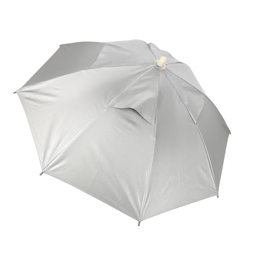 Naroote Regenschirmhut, Hut Regenschirm Metall und Stoff mit Leichtem Kopfschirmhut für Outdoor -Fischen von Naroote