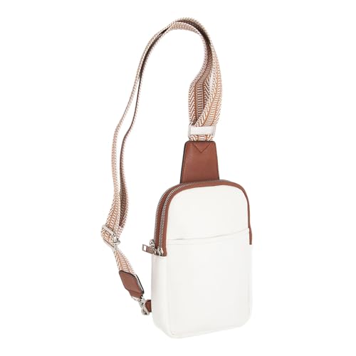 Naroote Schulterrucksack, Große Kapazität, Breite Schulter, Polyester, Retro-Design, Umhängetasche für Damen, Büro (WHITE) von Naroote