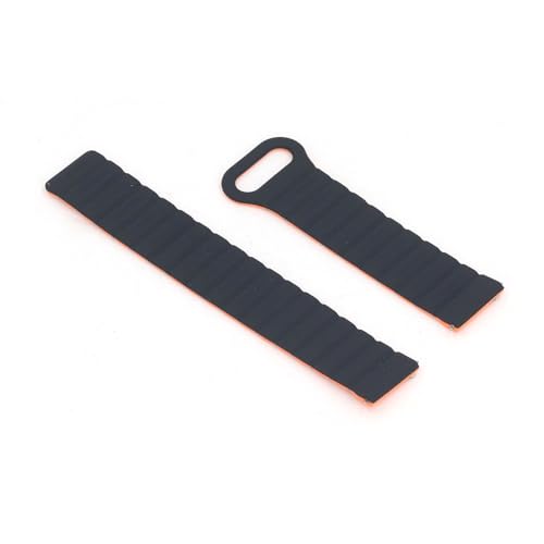 Naroote Uhrenarmband für Damen und Herren, Weiches Uhrenarmband, Schnellverschluss, Schweißfest, für Fitness (schwarzorange) von Naroote