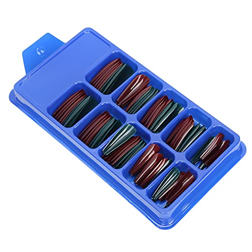 Press On Nails, Fake Nails Set Ballerina False Gel Nails Art Tips False Nails Pure Color Full Cover Nail Tip False Nail Tip Fake Fingernägel für Frauen Mädchen DIY Nail (04) von Naroote