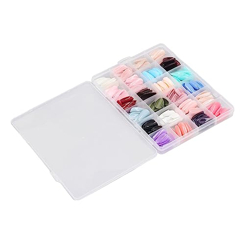 Press On Nails, Press On Nails Kit Nails Press Ons Full Cover Pure Color Modische Press On Fake Nails Art Tips 576-teiliges Set mit Falschen Nagelspitzen für Frauen, Teenager, von Naroote