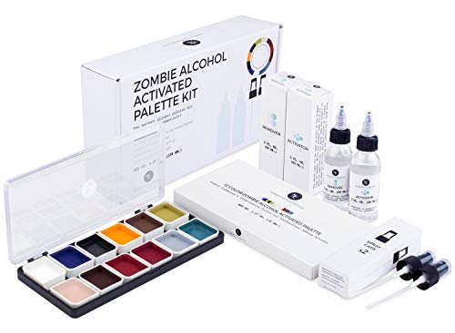 Narrative Cosmetics Zombie Alcohol-Activated Palette, Activator, and Remover Kit, Professional SFX Makeup Set von Narrative Cosmetics