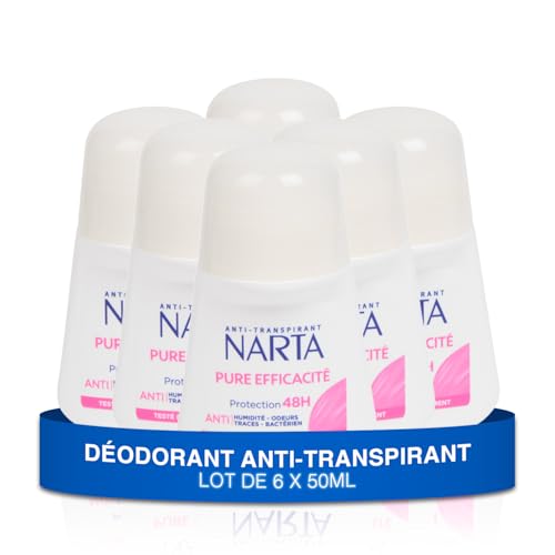 Narta - Deodorant für Damen – Pure Wirksamkeit Anti-Transpirant 48 Stunden – 6 x 50 ml von Narta