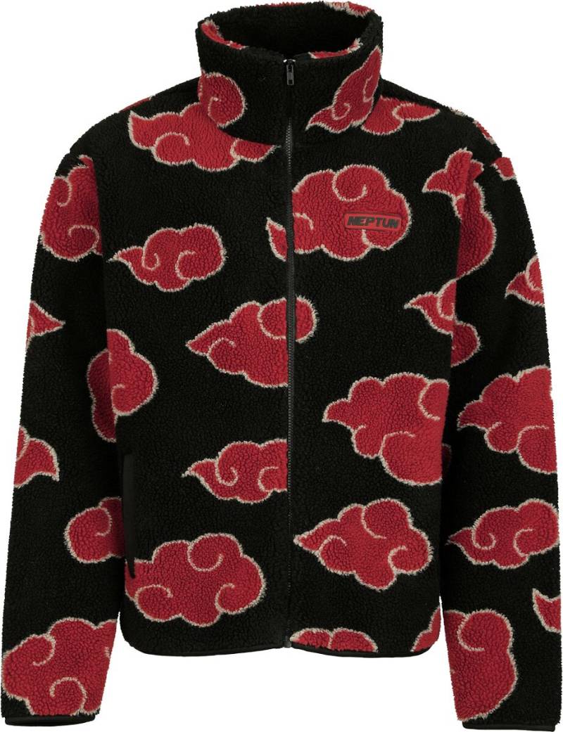 Naruto - Anime Fleecejacke - Shippuden - Akatsuki - S bis 3XL - für Männer - Größe M - schwarz  - Lizenzierter Fanartikel von Naruto