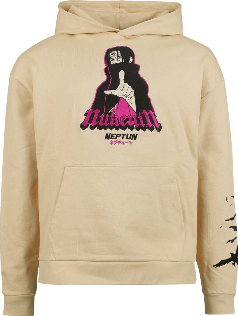 Naruto - Anime Kapuzenpullover - Shippuden - Itachi - M bis XL - für Männer - Größe M - beige  - Lizenzierter Fanartikel von Naruto
