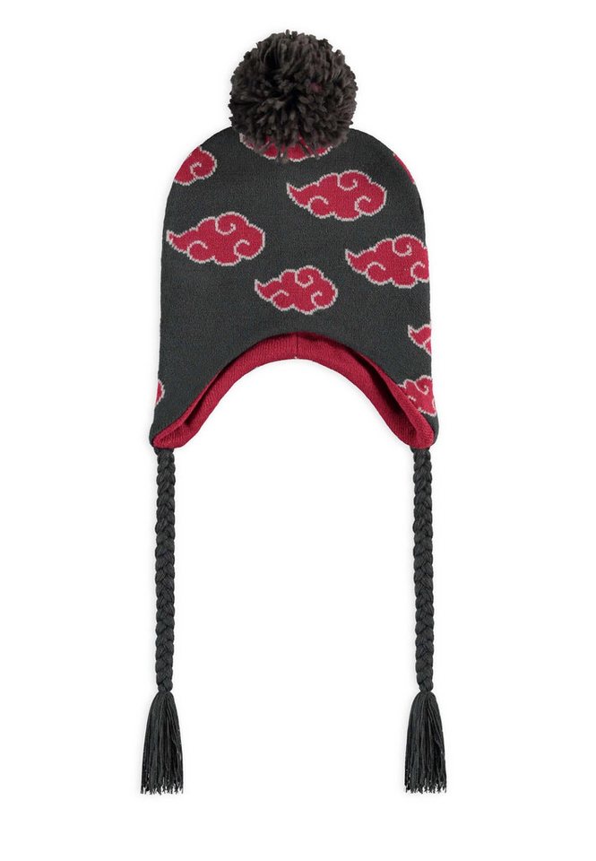 Naruto Beanie Akatsuki Clouds Sherpa Beanie Shippuden Strickmütze Wintermütze von Naruto
