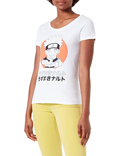 Naruto Damen Wonarutts043 T-Shirt, weiß, M von Naruto