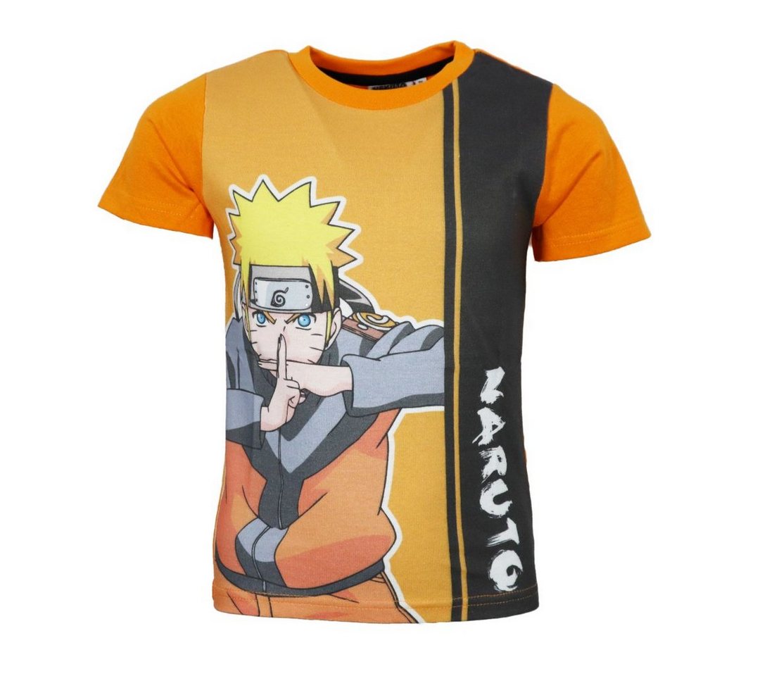 Naruto Print-Shirt Anime Naruto Shippuden Kinder Jungen kurzarm T-Shirt Gr. 104 bis 152, 100% Baumwolle von Naruto